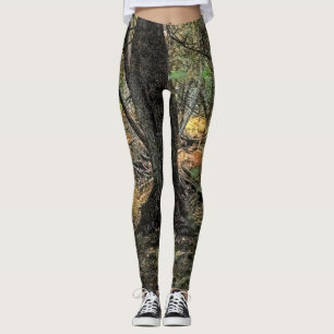 Autumn forest scene leggings