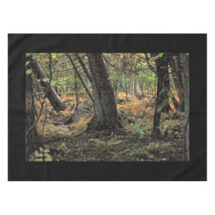 Autumn forest scene tablecloth