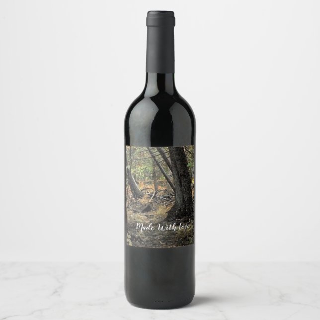 Autumn forest scene            wine label (Front)