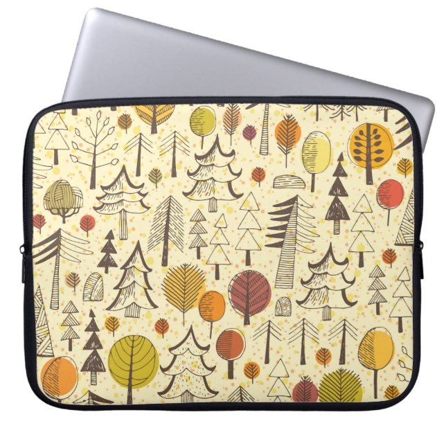 Autumn Forest: Seamless Graphic Pattern. Laptop Sleeve (Front)