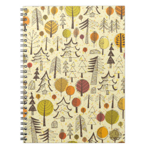 Autumn Forest: Seamless Graphic Pattern. Notebook