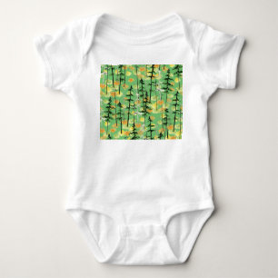 Autumn Forest: Seamless Natural Beauty Baby Bodysuit