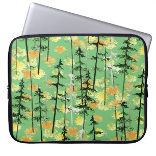 Autumn Forest: Seamless Natural Beauty Laptop Sleeve