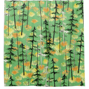 Autumn Forest: Seamless Natural Beauty Shower Curtain