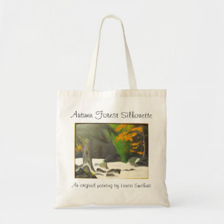 Autumn Forest Silhouette Painting Tote Bag