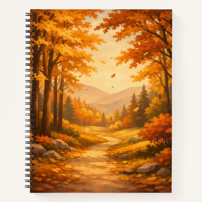 Autumn Forest Spiral Notebook (Front)