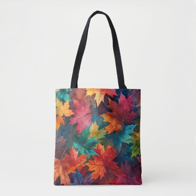 Autumn Forest Watercolor Tote Bag (Front)
