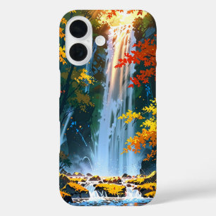 Autumn Forest Waterfall iPhone 16 Case