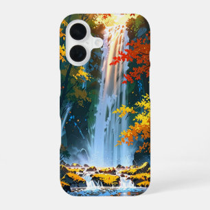 Autumn Forest Waterfall iPhone 16 Case