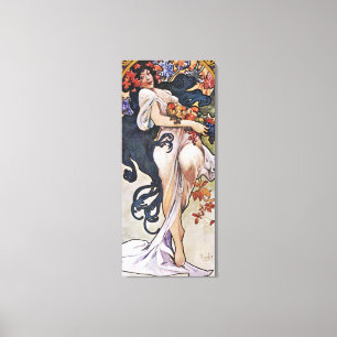 Autumn (Four Seasons), Alphonse Mucha Canvas Print