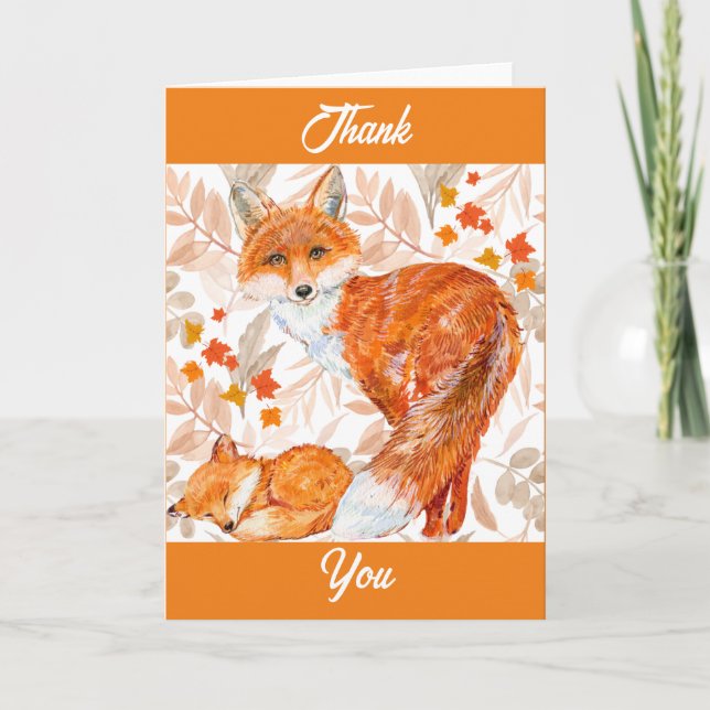 Autumn Fox Greeting Card (Front)