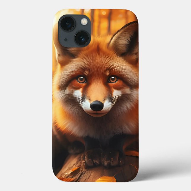 Autumn Fox in Aesthetic & Cute Forest Charm Case-Mate iPhone Case (Back)