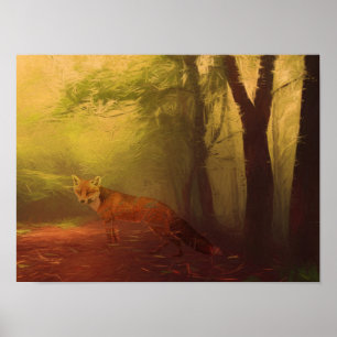 Autumn fox Print, Value Poster Paper (Matte)