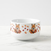 Autumn Fox with Fall Leaves - Seasonal Wildlife Co