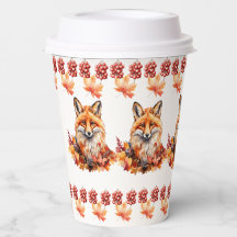 Autumn Fox with Fall Leaves - Seasonal Wildlife