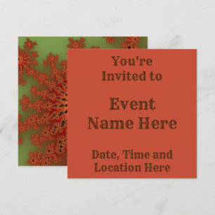 Autumn Fractal Burst Invitation