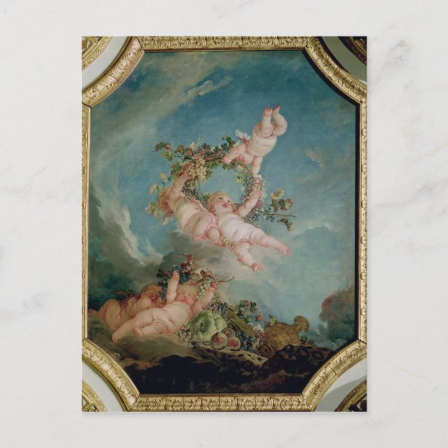 Autumn, from a series of the Four Seasons Postcard (Front)