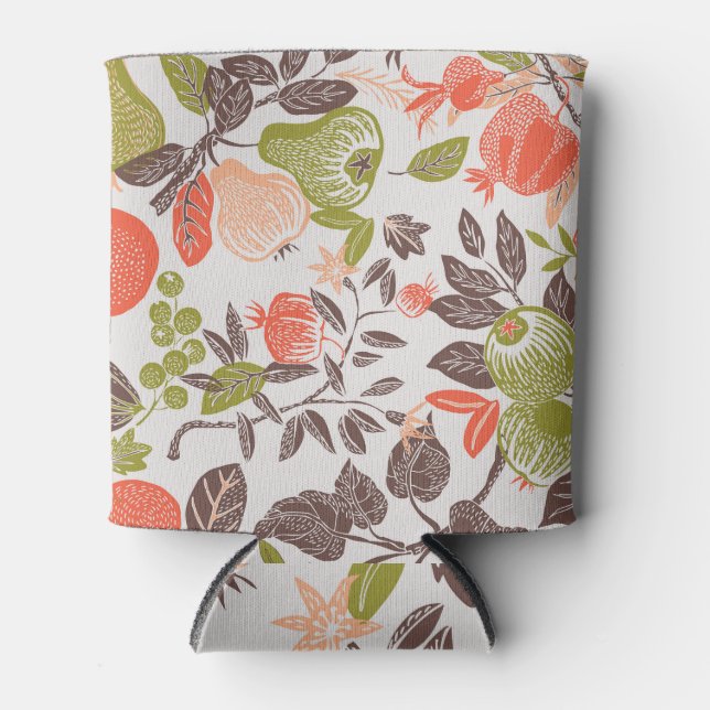 Autumn fruit decorative tile design. can cooler (Front)
