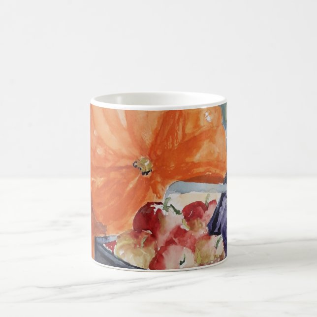 Autumn fruit watercolour coffee mug (Center)