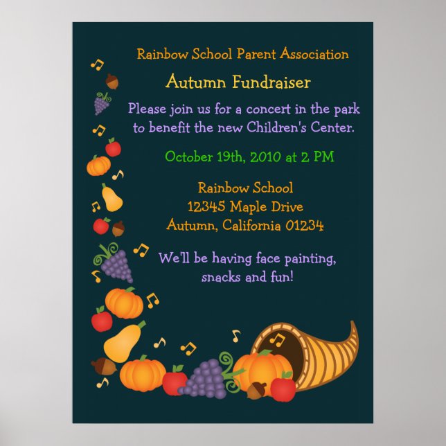 Autumn Fundraiser (Large Poster) Poster (Front)