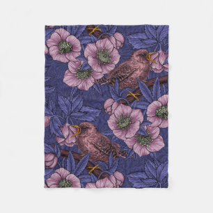 Autumn garden 1 fleece blanket