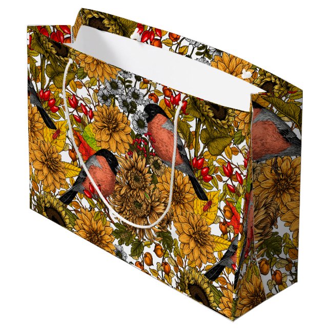 Autumn garden 1 large gift bag (Back Angled)