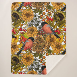 Autumn garden 1 sherpa blanket