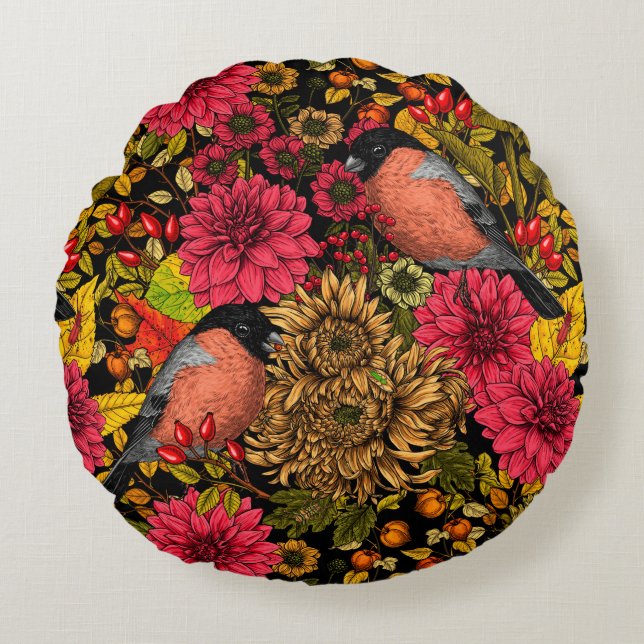 Autumn garden 2 round cushion (Front)