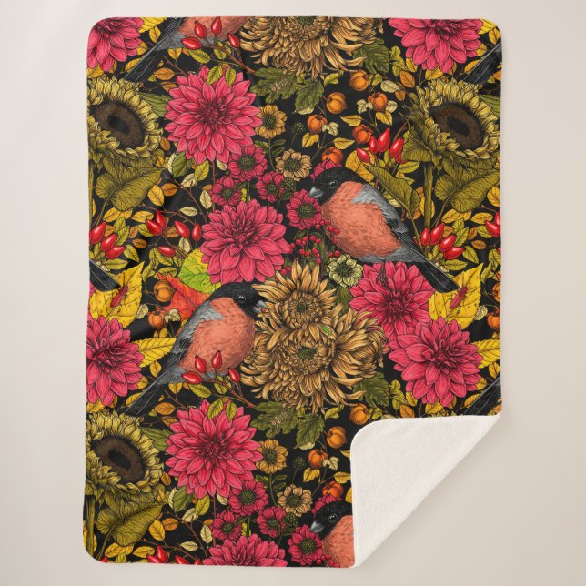 Autumn garden 2 sherpa blanket (Front)