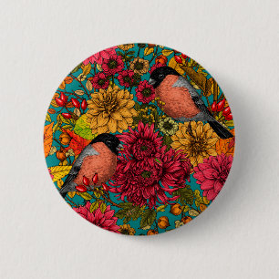 Autumn garden 3 6 cm round badge