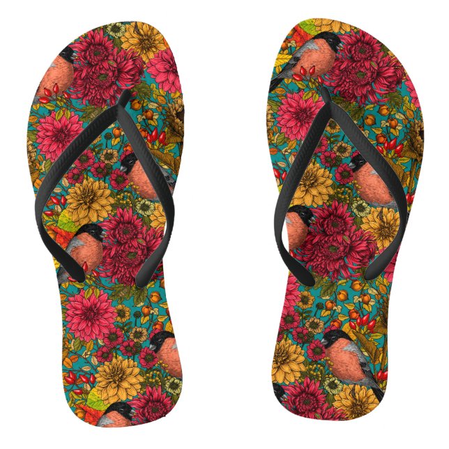Autumn garden 3 flip flops (Footbed)
