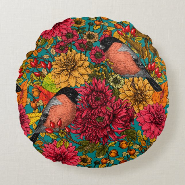 Autumn garden 3 round cushion (Front)