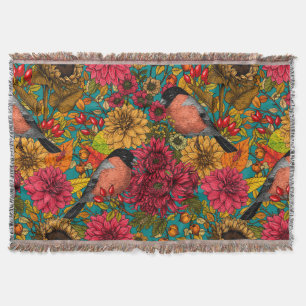 Autumn garden 3 throw blanket