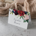 Autumn Garden | Burgundy Buffet Food Labels Table Number<br><div class="desc">These autumn garden burgundy buffet food labels are perfect for a fall event. The floral design features stunning blush pink, red, navy and burgundy watercolor flowers, blossoms and green leaves arranged in a lively fall bouquet. Customise each card with the food name and purchase each card individually. Alternatively, leave the...</div>