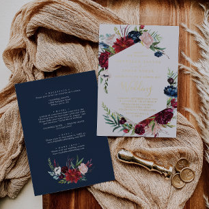 Autumn Garden Gold Foil All In One Wedding