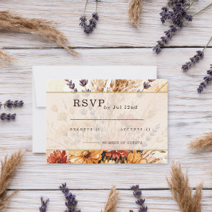 Autumn Garden in Bloom Wedding RSVP cards