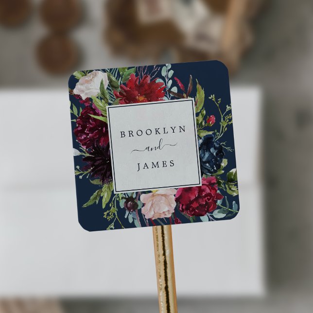 Autumn Garden | Navy Wedding Envelope Seals (Creator Uploaded)