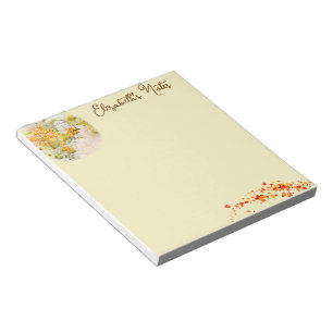 Autumn garden personalised notepad