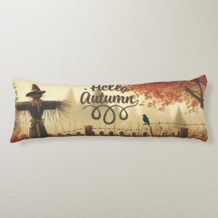 Autumn garden & scarecrow  body cushion
