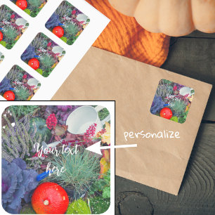 Autumn garden square sticker