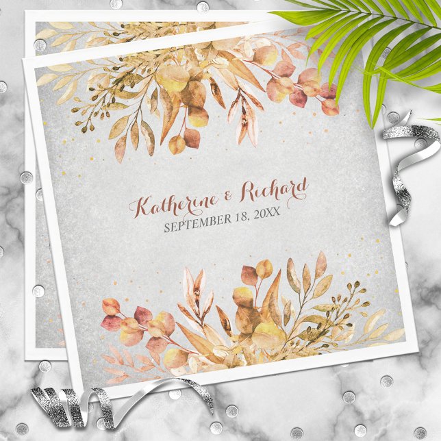Autumn Garden Wedding Napkins (Creator Uploaded)