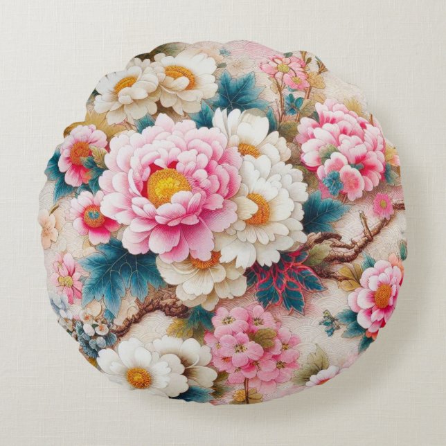 Autumn Gardens  Round Cushion (Front)