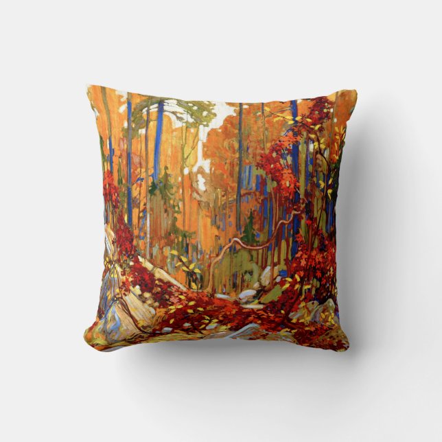 Autumn Garland, beautiful painting by Tom Thomson, Cushion (Front)