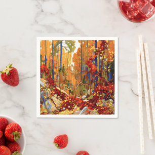 Autumn Garland, fine art by Tom Thomson, Napkin