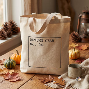 Autumn Gear modern typography black Tote Bag
