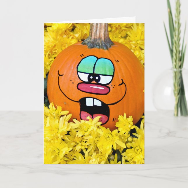 Autumn Getting Old Birthday Humour Card (Front)