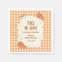 Autumn Gingham Fall in Love Baby Shower