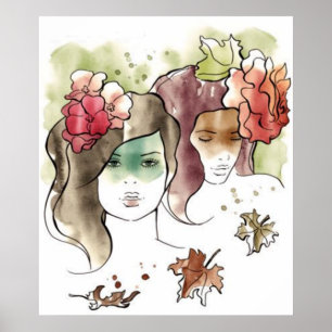 Autumn Girls Poster