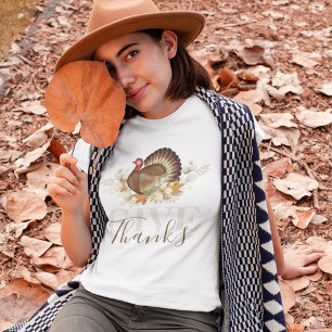 Autumn Give Thanks Thanksgiving T-Shirt