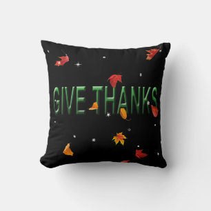 Autumn-Give Thanks Throw Pillow